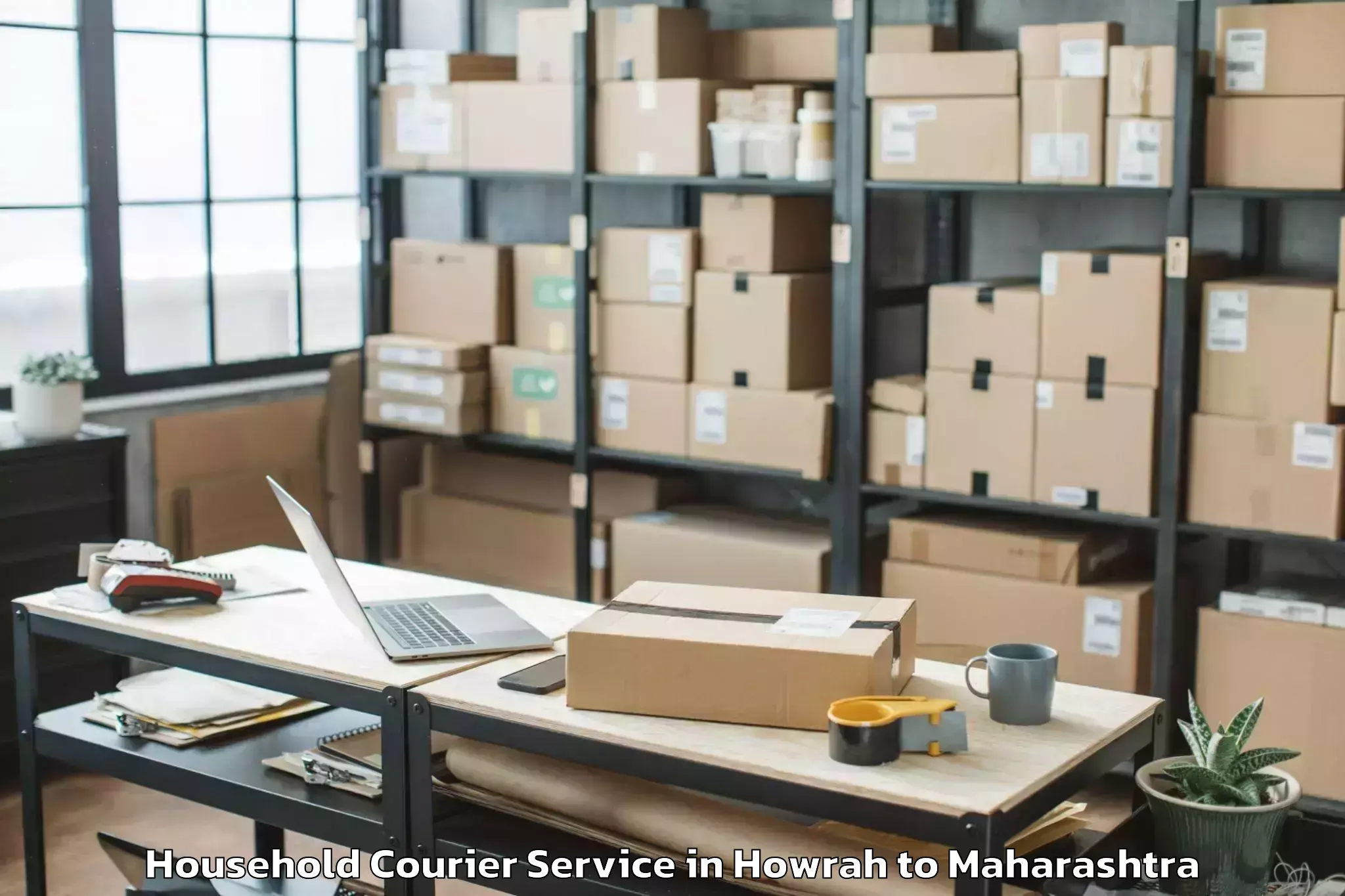 Book Howrah to Shevgaon Household Courier Online